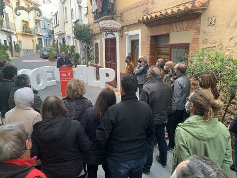 Alejandro Soler en un encuentro que mantuvo con militantes de Calp