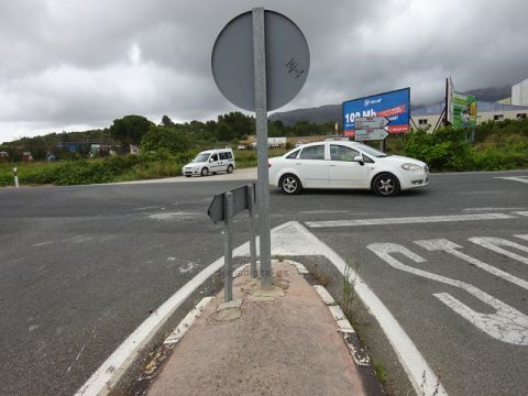 El cruce de la N-332 entre Pedreguer y Gata de Gorgos