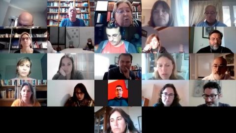 Imagen del pleno virtual que ha celebrado el Ayuntamiento de Dénia este martes 31 de marzo