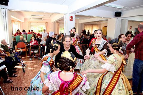 Imagen de hace unas semanas, cuando las falleras mayores de Dénia y la corte visitaron la residencia