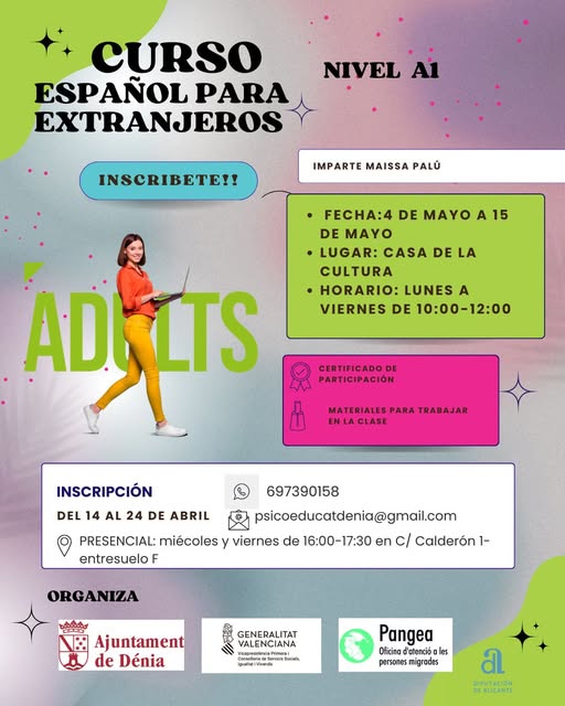 Dénia organiza cursos gratuitos de español para personas extranjeras en la Casa de Cultura