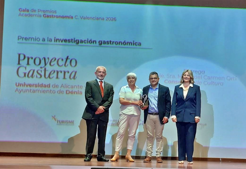 Gasterra recibe el premio a la investigación de la Academia de Gastronomía de la Comunitat Valenciana en Dénia