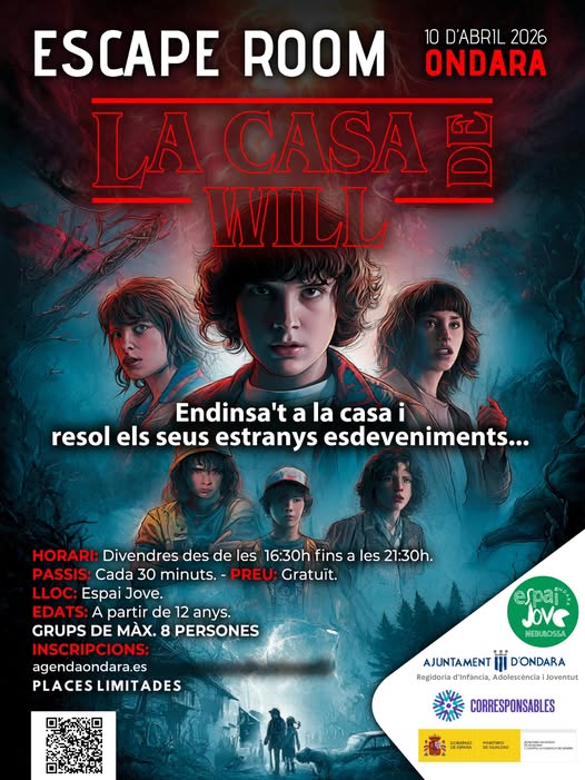 ‘Stranger Things’ inspira un escape room juvenil en Ondara dentro de la programación de Pasqua Jove
