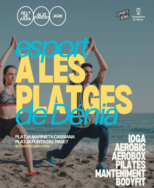 Dénia ofrece actividades deportivas gratuitas en las playas de la Marineta Cassiana y Punta del Raset durante julio y agosto