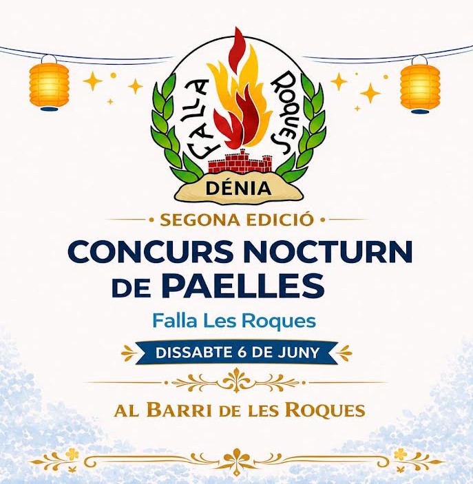 La Falla Les Roques celebrará el 6 de junio la segunda edición de su Concurso Nocturno de Paellas