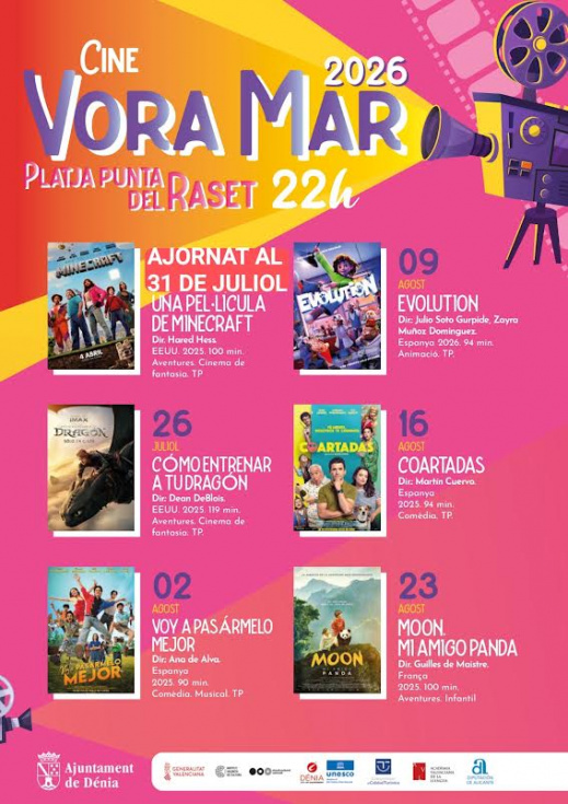 El cine de verano de Dénia modifica su programación por la final del Mundial y aplaza la proyección de 'Una película de Minecraft'