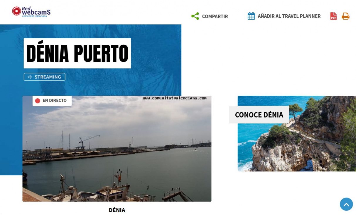 La Generalitat lanza una app para consultar en directo las webcams turísticas de la Comunitat Valenciana