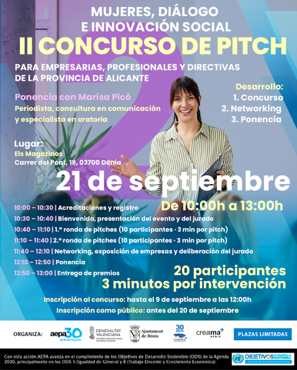 Dénia impulsa el talento femenino con una nueva edición del Concurso de Pitch para empresarias y profesionales