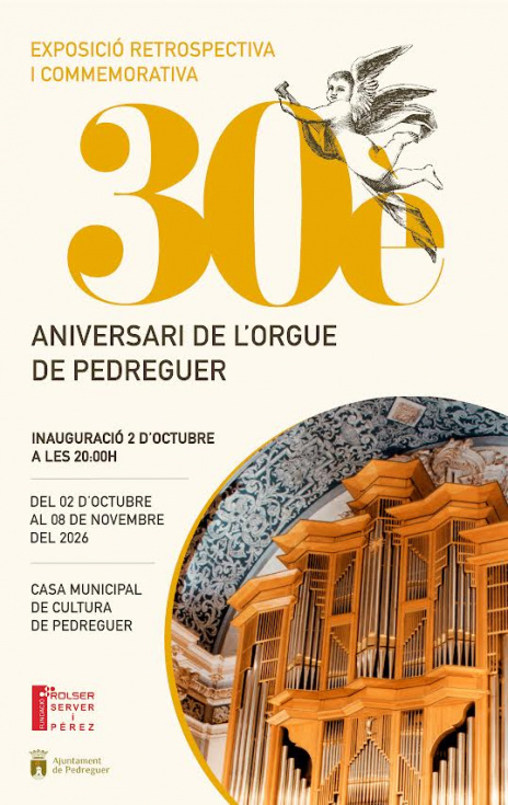 Pedreguer celebra los 30 años de su órgano con una exposición retrospectiva