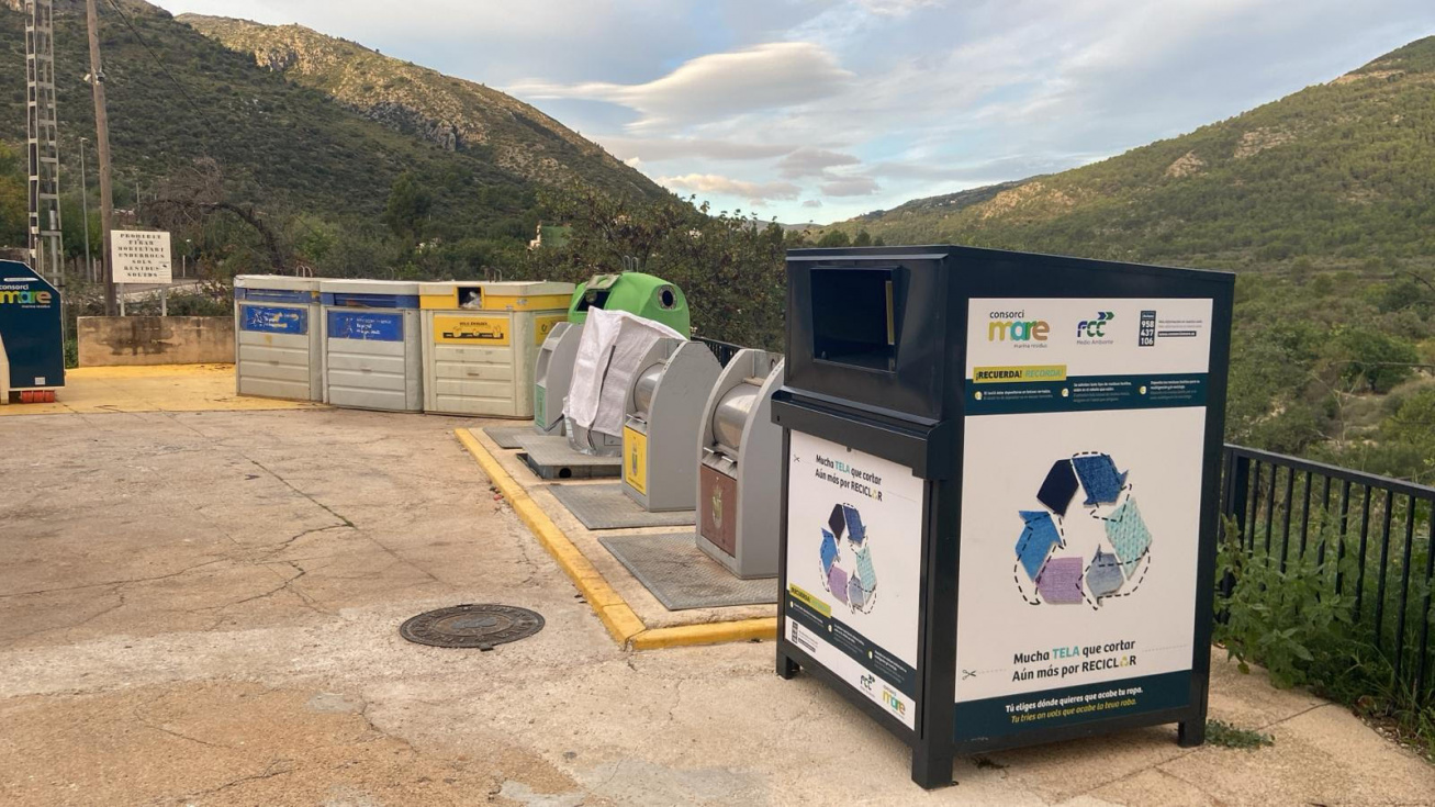 El Consorci Mare amplía la recogida de textil usado con 21 nuevos contenedores en municipios de la Marina Alta y la Marina Baixa