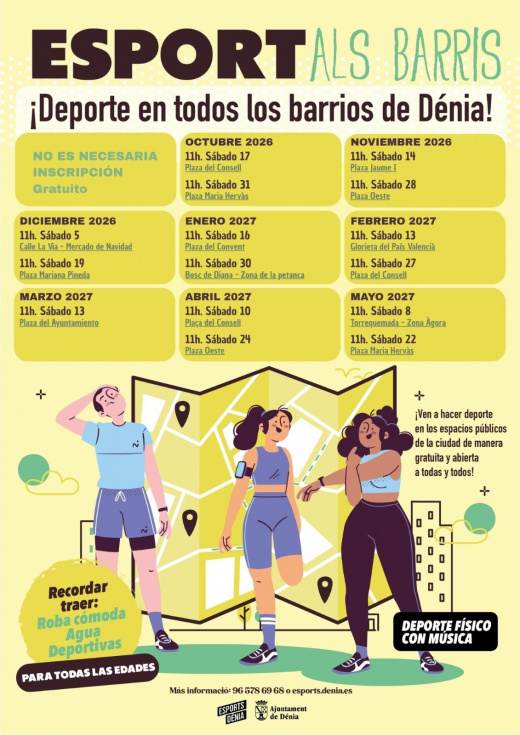 Dénia amplía ‘Esports als barris’ y lleva por primera vez el programa a La Xara y Jesús Pobre